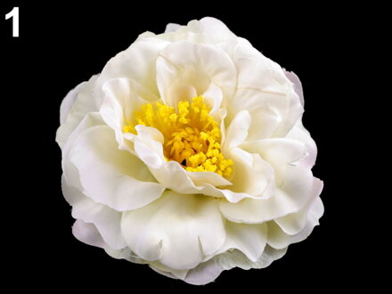 Umelý kvet čajová ruža Ø10 cm,biela
