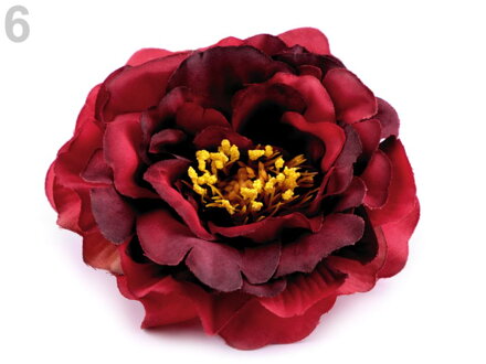 Umelý kvet čajová ruža Ø10 cm,červená