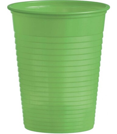 Plastový pohár jednorázový, zelený