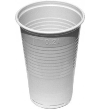 Jednorázový plastový pohár 2dcl, biely