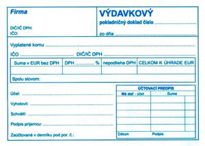 Výdavkový pokladničný doklad pre PÚ