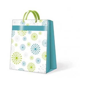 Darčeková taška modro-zelené kruhy