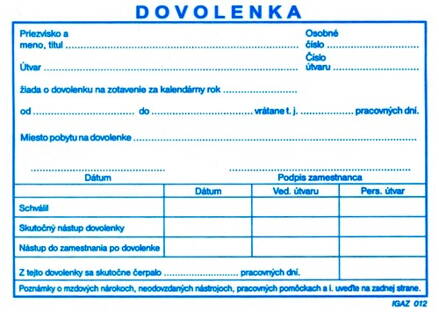 Dovolenka A6