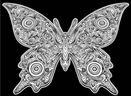 Kreatívny set na malovanie obrázka s fixkami, motýľ