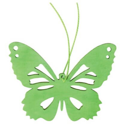 Drevená dekorácia - Motýlik zelený