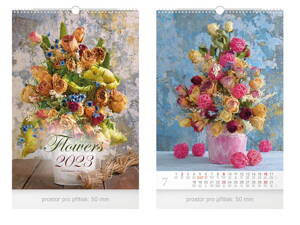 Kalendár 2023 nástenný Flowers