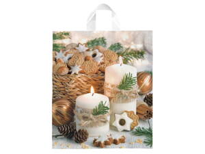 Igelitová vianočná taška  vzor 6 39x46x8 (s uchom)