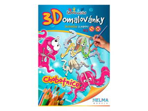 Omaľovánka 3D chobotnice, A4