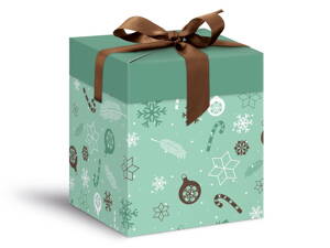 Krabička darčeková vianočná 12x12x15cm
