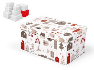 Krabica darčeková vianočná B-V007-H 30x19x15cm
