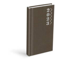 Diár 2023 D802 PU gray 90x170 mm