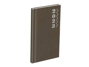 Diár 2023 T806 PU gray 90x170 mm