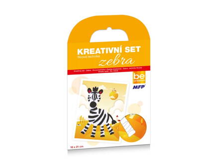 Kreatívne set - zebra - filcová technika 16x21cm