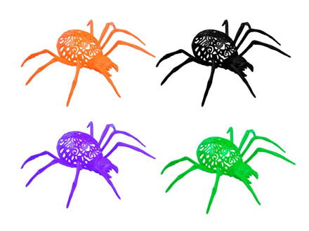 Pavúk farbistý 14cm mix farieb
