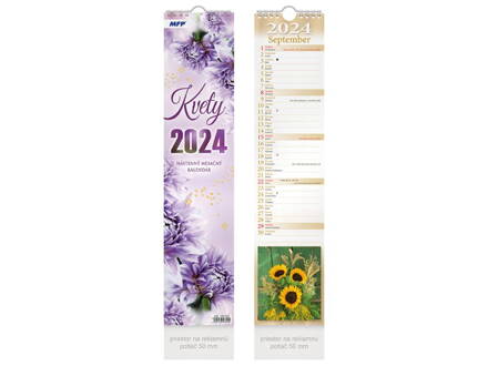 SK Kalendár 2024 viazankový Kvety - mesačný