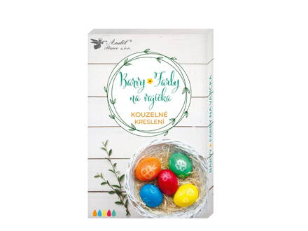 Farby na vajíčka gelové 7750 Kouzelné kreslení, 5 ks, rukavice, zmizík