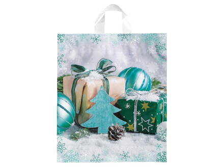 Igelitová vánoční taška vzor10 40x46x8 (s uchom)