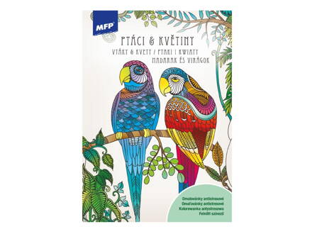 Omaľovánky antistresové Vtáky a Kvety 210x296/32s