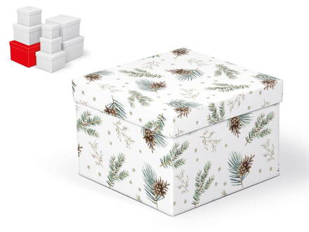 Krabica darčeková vianočná C-V006-G 20x20x14cm