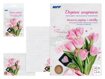Listový papier farebný LUX 5+10 (Kvety)