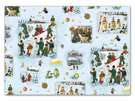 Baliaci papier vianočný rolky klasik LADA 5x100x70 (5)