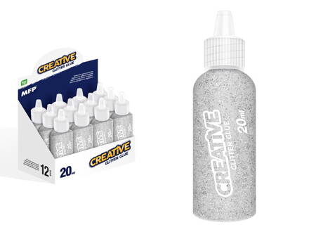 Lepidlo glitrové 20ml striebornej