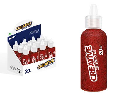 Lepidlo glitrové 20ml červenej