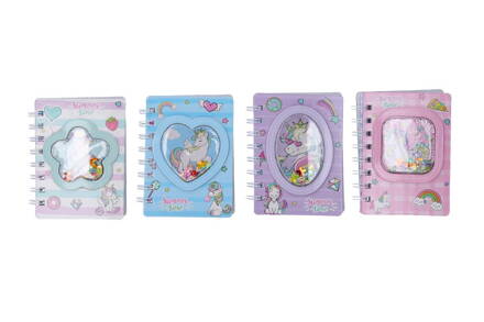 Notes W017813 8x11,5cm 60 strán s glitrom - jednorožec