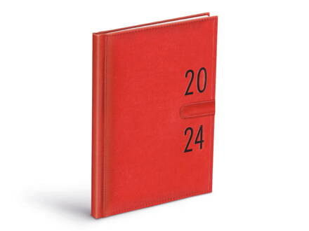 Diár 2024 T805 PU týždenný red s magnetom