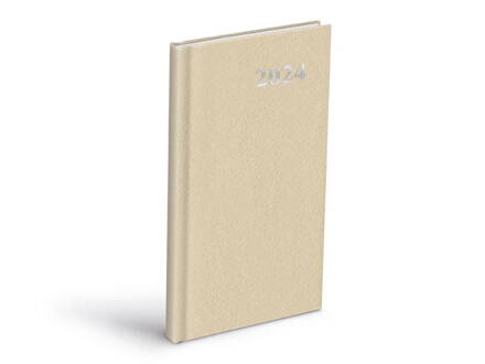 Diár 2024 T806 PVC béžový 90x170mm týždenný