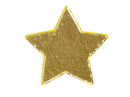 Dekorácia hviezda 24ks zlatá 2,5cm lepiaca