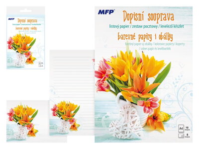Listový papier farbistý LUX 5+10 (kvety 4)