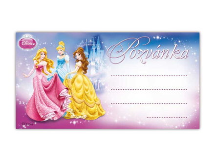 Pozvánka Y01 Disney Princess (10ks) (190x100mm)