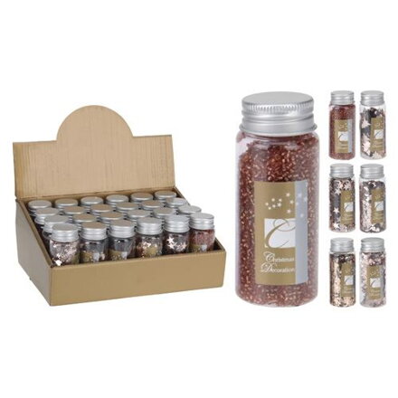 Dekoračné vianočné konfety 50g, medené