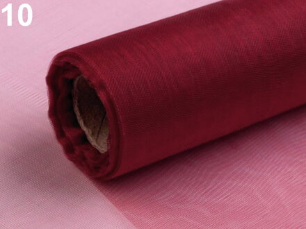 Organza šírka 15 cm, farba bordová