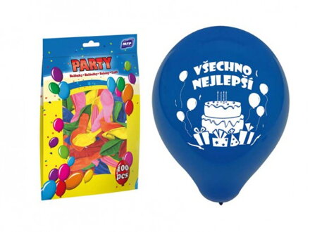 Balóny 23cm všechno nejlepší mix