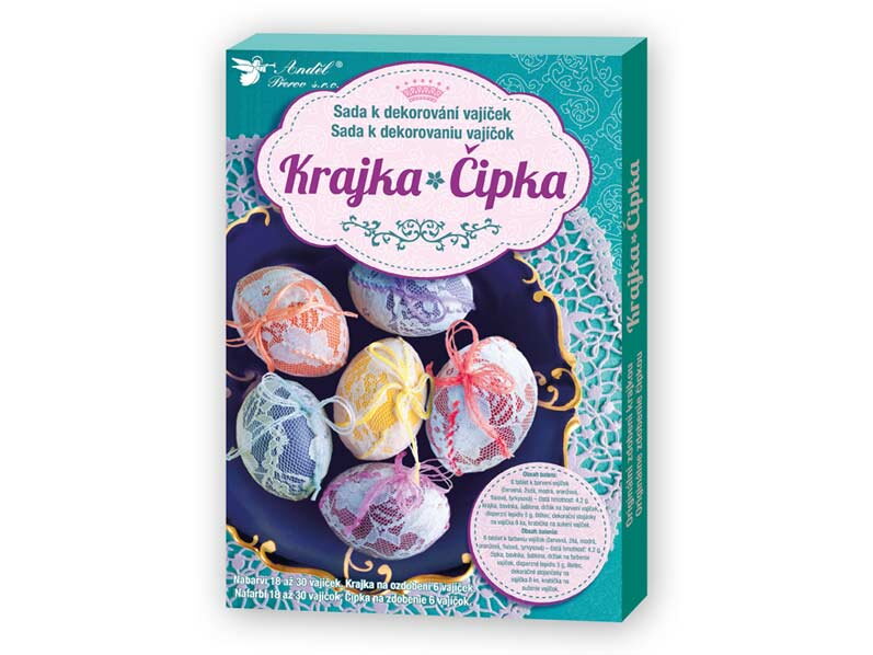 Sada 7706 na dekorovanie vajíčok - čipka