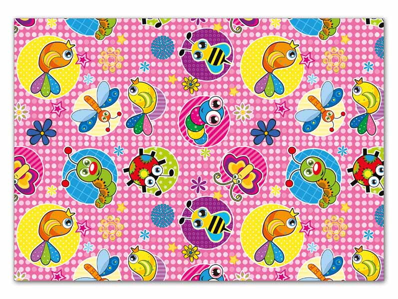 Baliaci papier detský D039 100x70 LUX,chrobáci