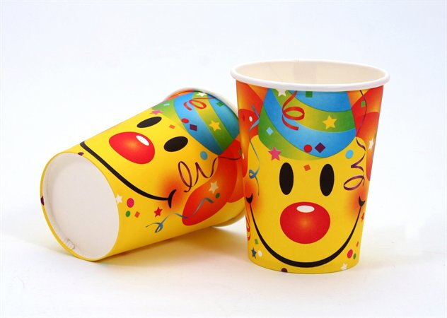 Papierové poháre "SMILEY", 2dl