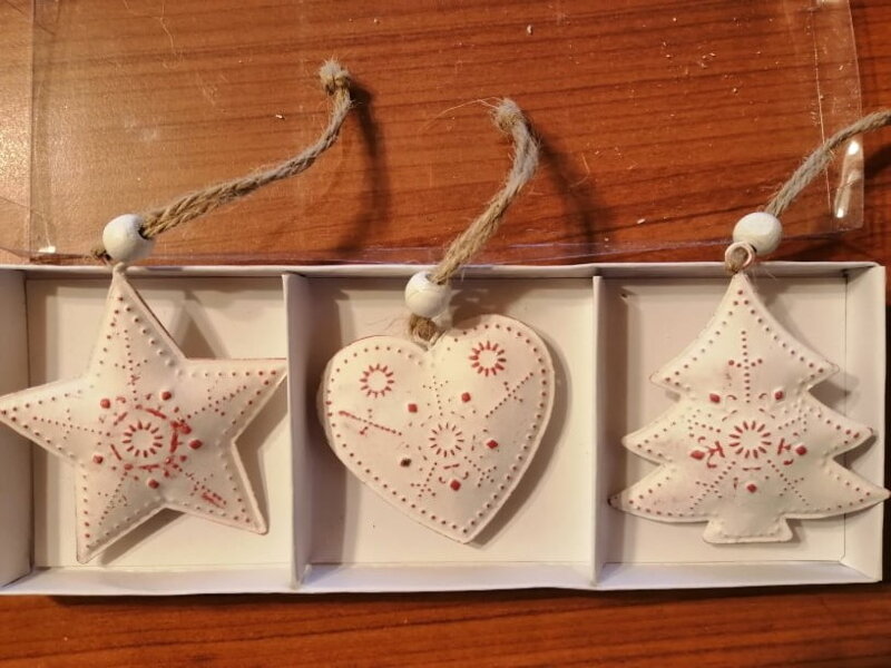 Set ozdoby 3ks plech 7cm - mix