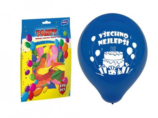 Balóny 23cm všechno nejlepší mix