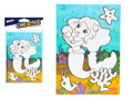 Maľovanie vodou - kartonový list + štetec 150x210mm mix č.3