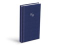 Diár 2025 D802 PU blue 90x170mm denný