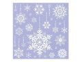 Samolepka vianočná so strieborným glitrom 180x180mm
