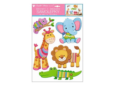 Samolepiaca dekorácia 10273 3D zvířátka Zoo 35 x 27 cm