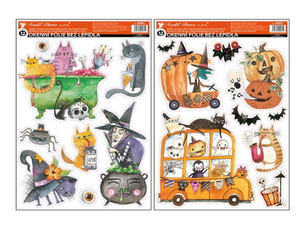 Okenná fólia 40001 Halloween s glitrem 29x41cm