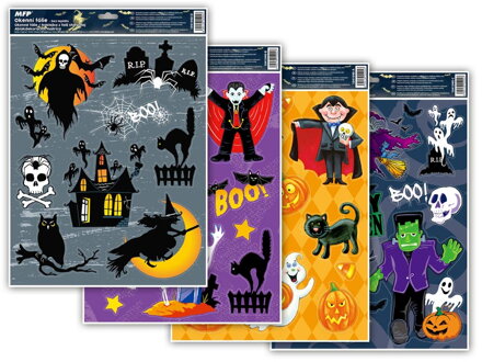 Okenná fólia halloween glitr HA001 30x42cm