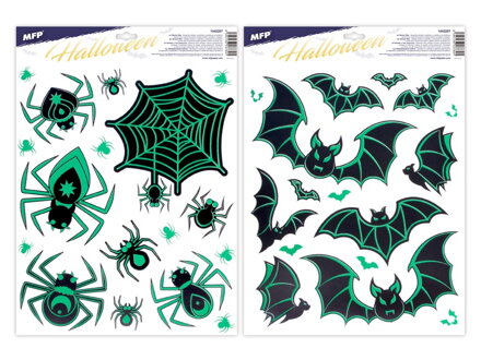 Okenná fólia halloween svietiaca 30x42cm 3003