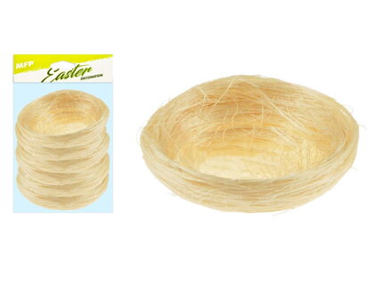 Hniezdo sisal 7cm 6ks - natur