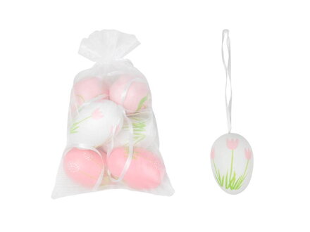 Vajíčka plast 6cm/6ks PLW vrecko